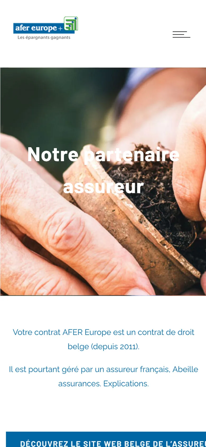 Afer Europe sur mobile