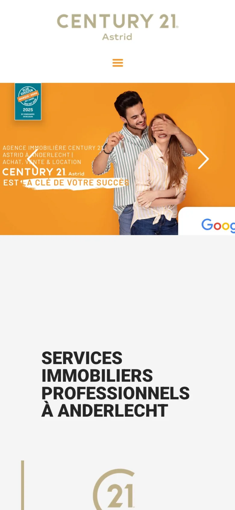 Century 21 Astrid sur mobile