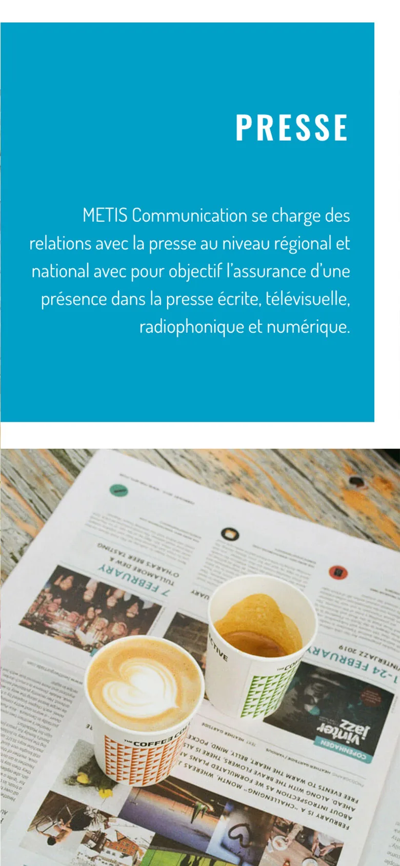 Metis Communication sur mobile