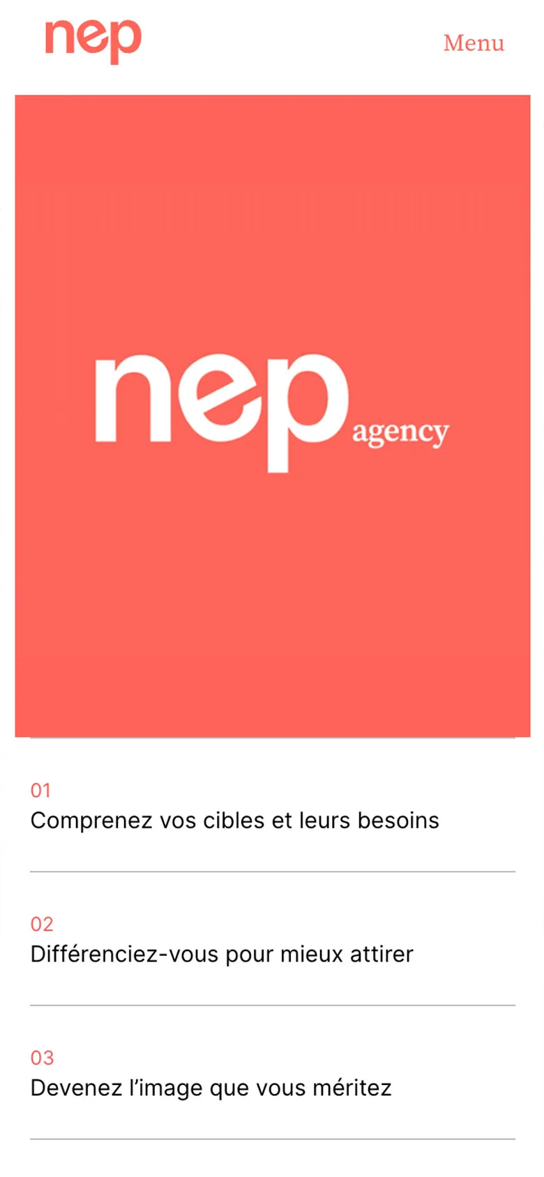 Nep Agency sur mobile