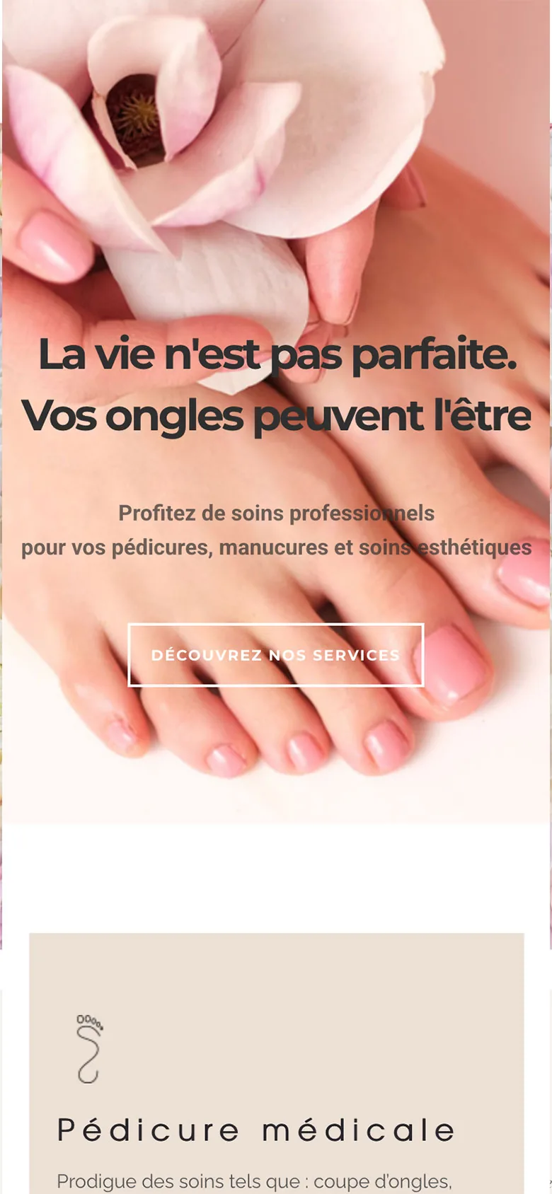 Des pieds à la tête sur mobile