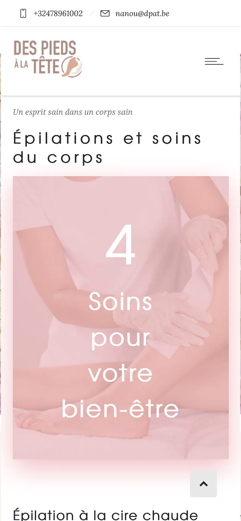 Des pieds à la tête sur mobile
