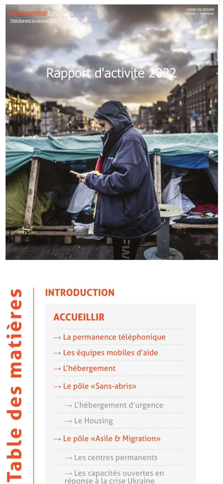 Samusocial — Rapport annuel 2022 sur mobile